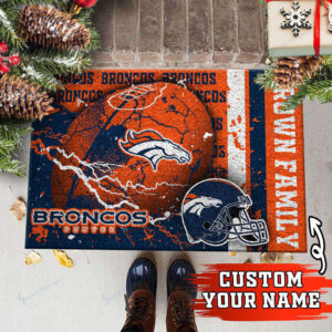 Denver Broncos Personalized Doormat Home Decor 2024 2025 26