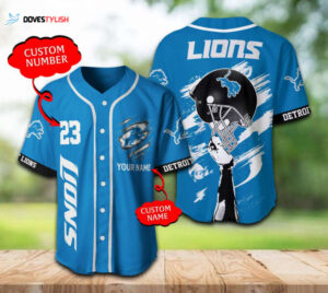 Custom Detroit Lions Baseball Jersey – Personalized Fan Gear