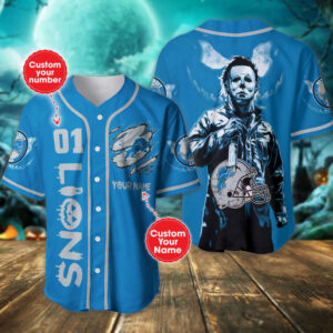 Customized Detroit Lions Halloween Baseball Jersey – Personalized NFL Gear