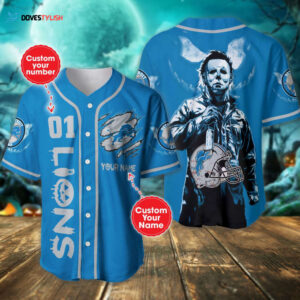 Customized Detroit Lions Halloween Baseball Jersey – Personalized NFL Gear