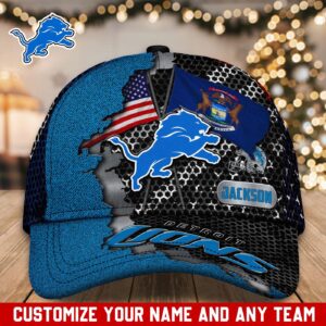 Detroit Lions NFL Classic CAP Hats For Fans Custom