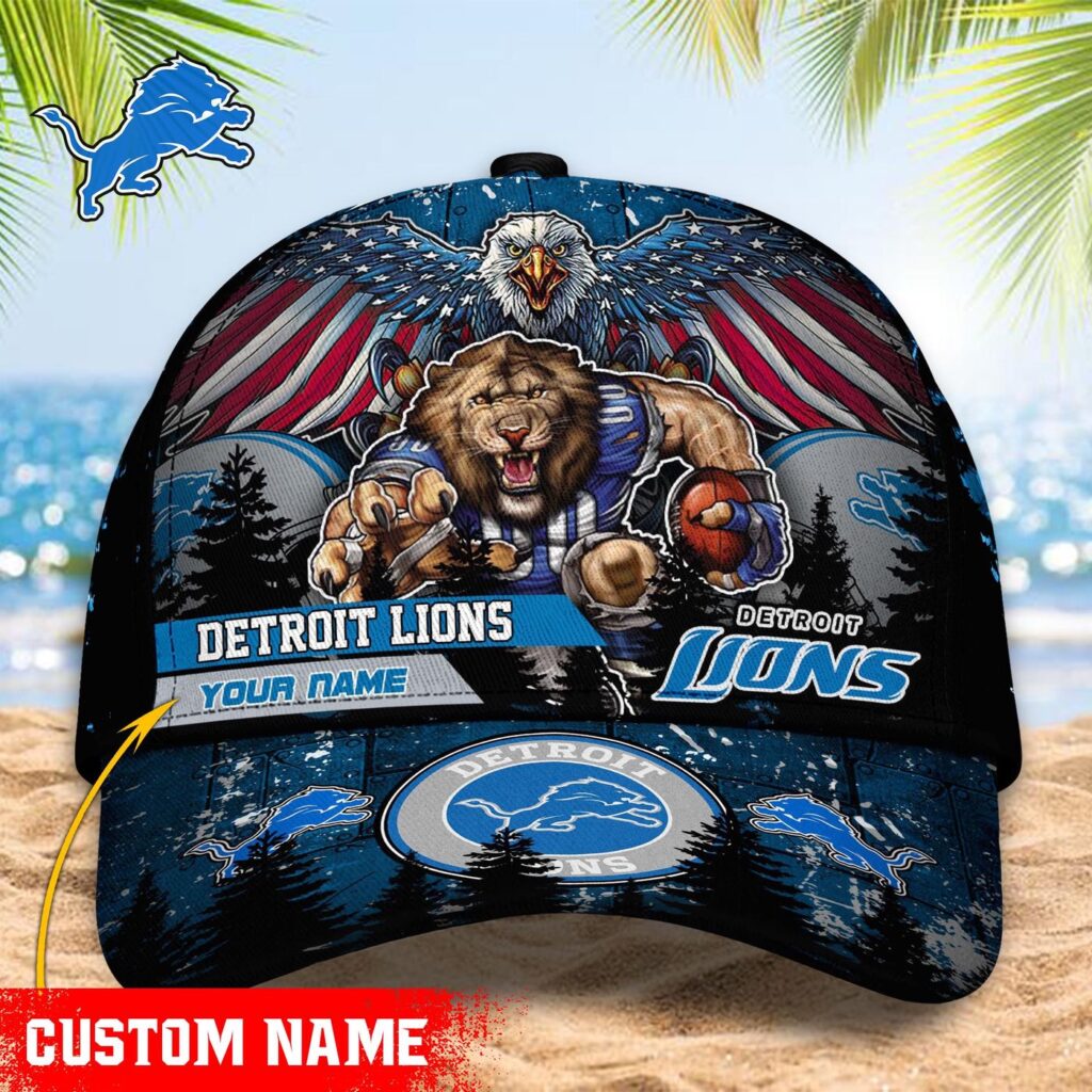 Detroit Lions NFL Classic CAP Hats For Fans Custom Detroit Lions NFL Classic CAP Hats For Fans Custom