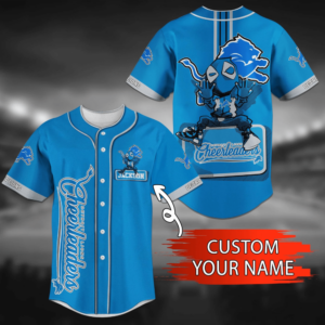 Customizable Detroit Lions Baseball Jersey Shirt for Men & Women - NFL Official Merchandise