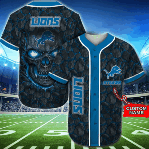 Custom Detroit Lions Baseball Jersey – Personalized NFL Gear