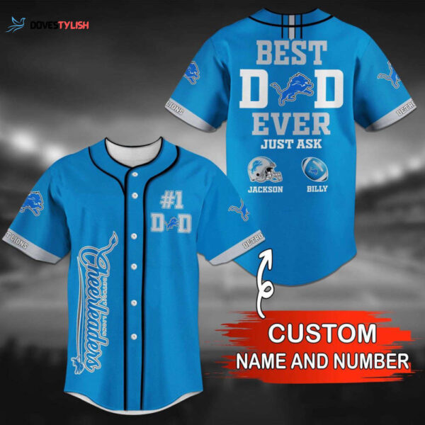 Custom Detroit Lions Baseball Jersey – Personalized Fan Gear