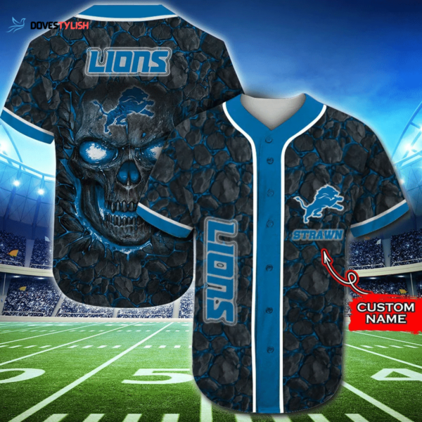 Custom Detroit Lions Baseball Jersey – Personalized NFL Gear