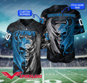 Custom Detroit Lions Baseball Jersey Personalize Your Game Day Gear