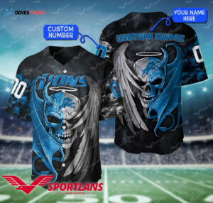 Custom Detroit Lions Baseball Jersey Personalize Your Game Day Gear