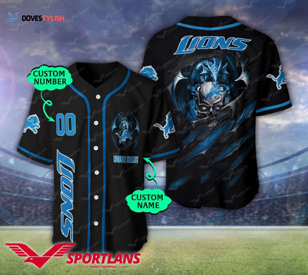 Custom Detroit Lions Baseball Jersey – Personalized NFL Fan Gear Custom Detroit Lions Baseball Jersey – Personalized NFL Fan Gear