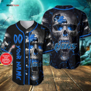 Custom Detroit Lions Baseball Jersey Perfect Gift for Men & Dad