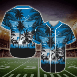 Show Your Team Spirit with Detroit Lions Tropical Baseball Jersey