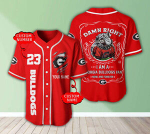 Custom Georgia Bulldogs Baseball Jersey – Personalized Fan Gear