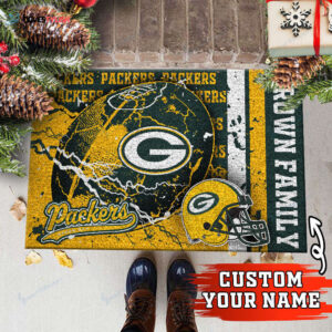 Green Bay Packers Personalized Doormat Home Decor 2024 2025 26