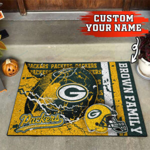 Green Bay Packers Personalized Doormat Home Decor 2024 2025 26