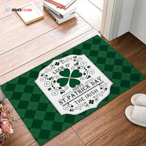 Happy Irish St Patricks Day Easy Clean Welcome DoorMat