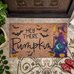 Hey There Pumpkin Witch Easy Clean Welcome DoorMat