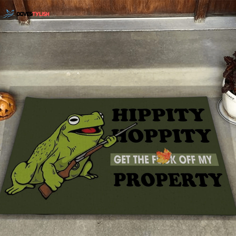 Hippity Hoppity Easy Clean Welcome DoorMat Hippity Hoppity Easy Clean Welcome DoorMat