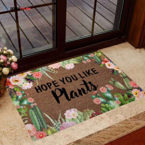 Hope You Like Plants Cactus Easy Clean Welcome DoorMat