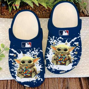 Houston Astros MLB Baby Yoda Autisms Rubber Clogs Shoes Clogs Unisex Footwear