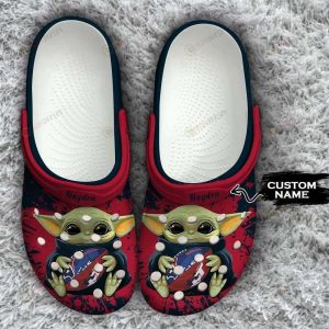 Houston Texans Baby Yoda Custom Name Clogs Classic Clogs Shoes