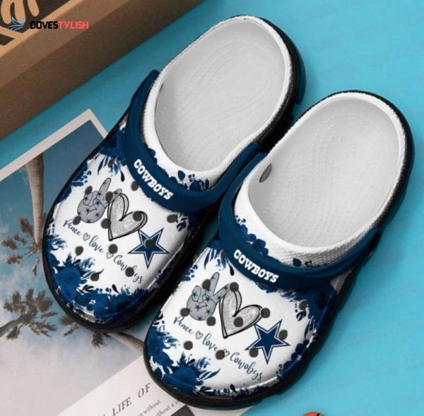 I love Dallas Cowboys NFL Fans Rubber Clogs Shoes Clogs Unisex Footwear