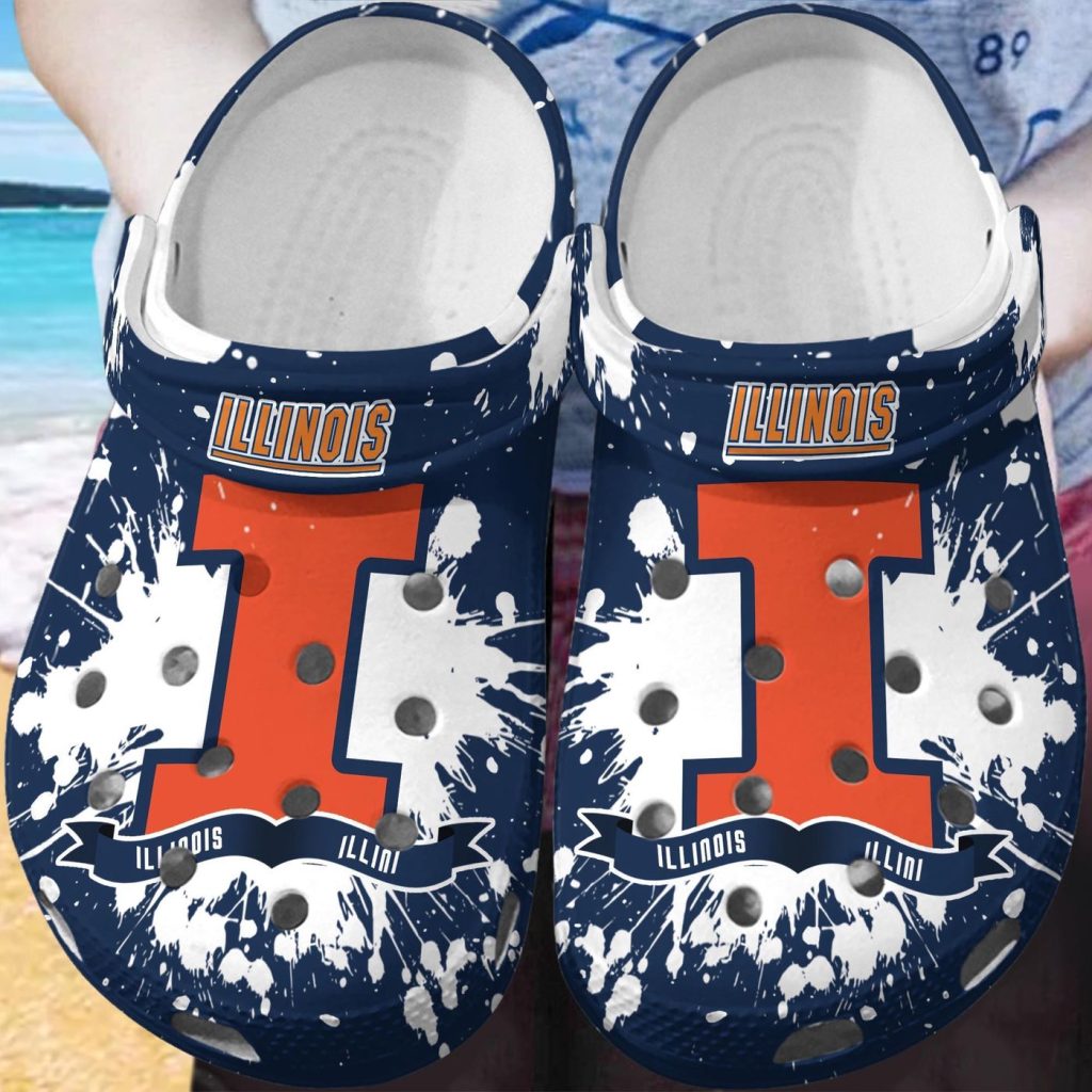 Illinois Fighting Illini Clog Shoes, Water Shoes – Gift for Men Women Fans – Gift for Men Women Fans Illinois Fighting Illini Clog Shoes, Water Shoes – Gift for Men Women Fans – Gift for Men Women Fans