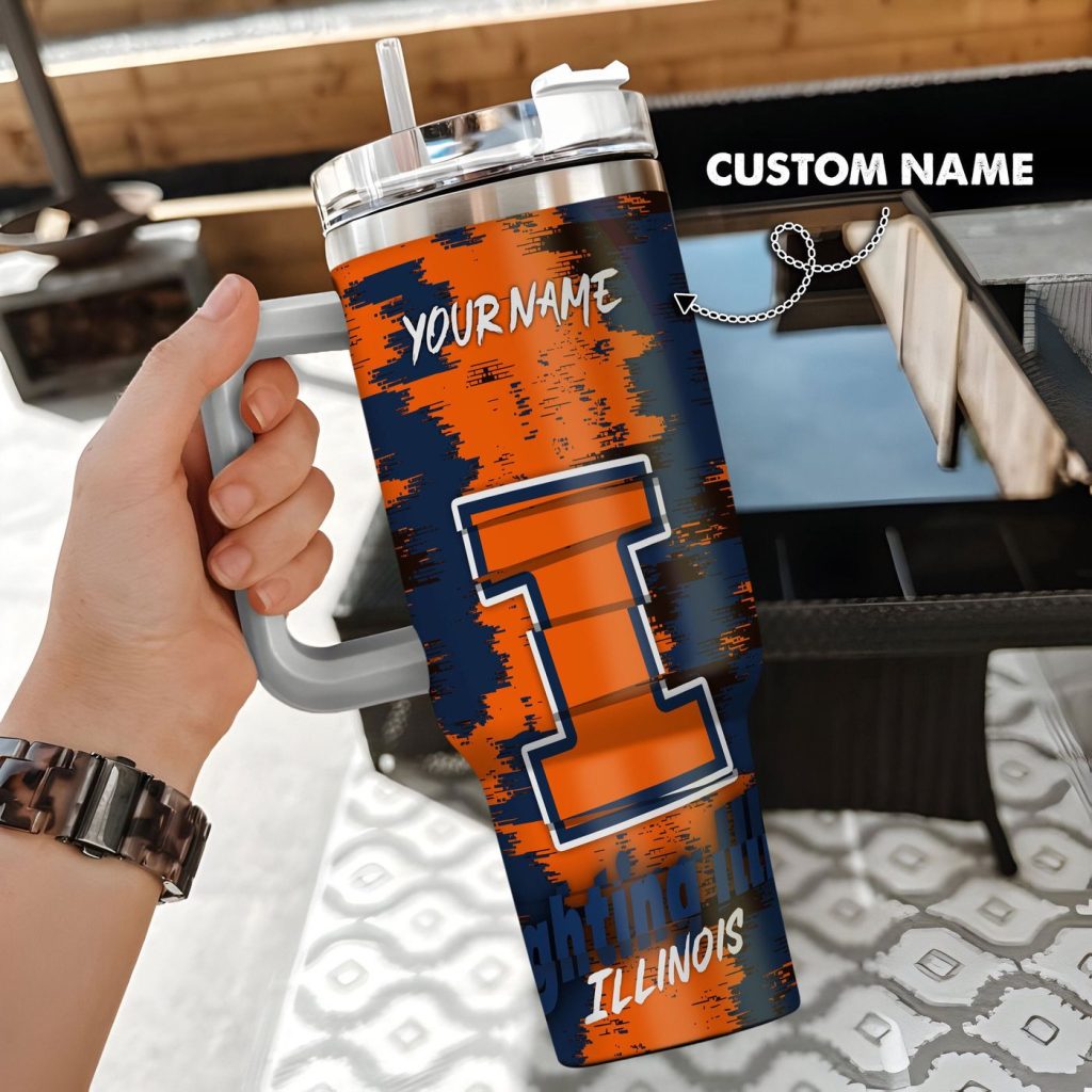 Illinois Fighting Illini Stanley Tumbler – Gift for Fan Men Women
