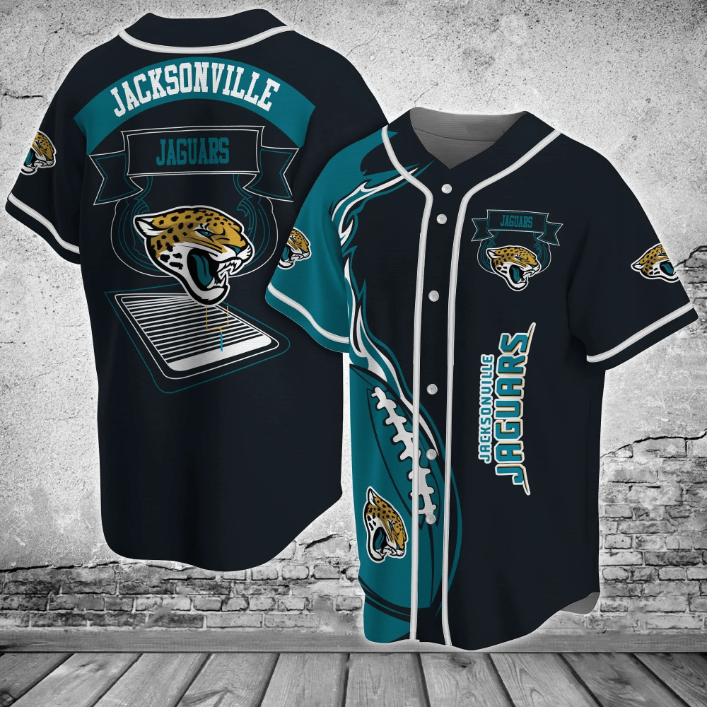 Authentic Jacksonville Jaguars NFL Baseball Jersey – Classic Design for Fans FVJ Authentic Jacksonville Jaguars NFL Baseball Jersey – Classic Design for Fans FVJ