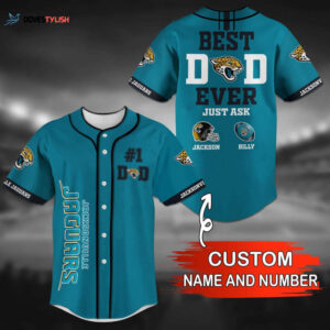 Jacksonville Jaguars Personalized Baseball Jersey