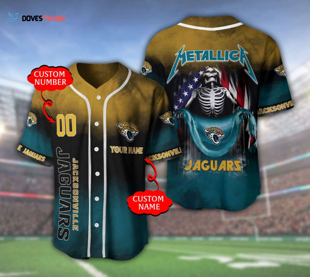 Jacksonville Jaguars Personalized Baseball Jersey Jacksonville Jaguars Personalized Baseball Jersey