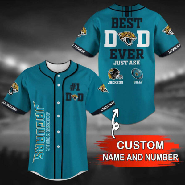 Jacksonville Jaguars Personalized Baseball Jersey