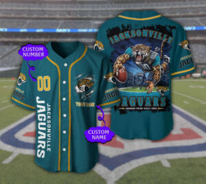 Jacksonville Jaguars Personalized Baseball Jersey