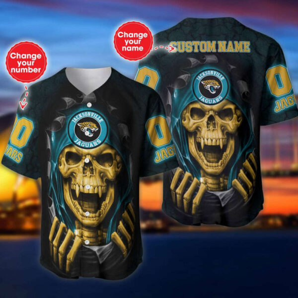 Jacksonville Jaguars Personalized Baseball Jersey