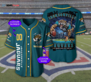 Jacksonville Jaguars Personalized Baseball Jersey