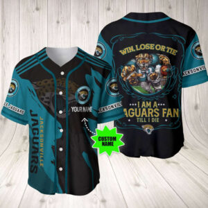 Jacksonville Jaguars Personalized Baseball Jersey