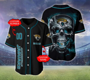 Jacksonville Jaguars Personalized Baseball Jersey