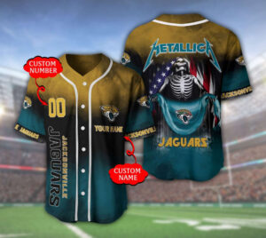 Jacksonville Jaguars Personalized Baseball Jersey