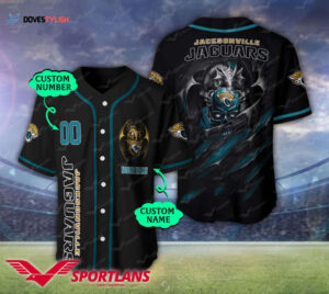 Jacksonville Jaguars Personalized Baseball Jersey