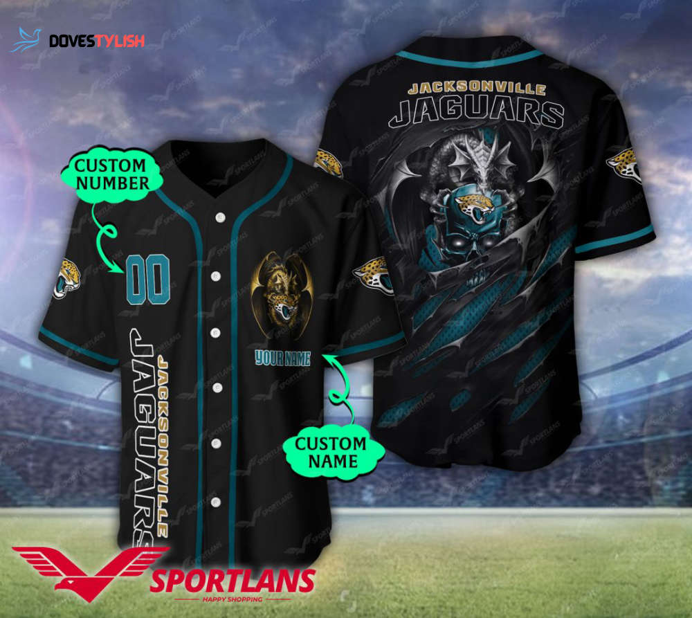 Jacksonville Jaguars Personalized Baseball Jersey Jacksonville Jaguars Personalized Baseball Jersey