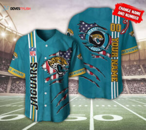 Jacksonville Jaguars Personalized Baseball Jersey