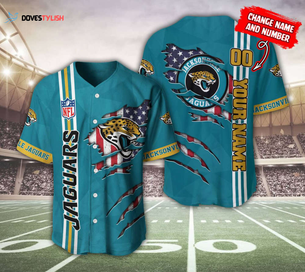 Jacksonville Jaguars Personalized Baseball Jersey Jacksonville Jaguars Personalized Baseball Jersey