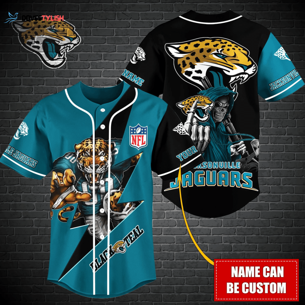 Jacksonville Jaguars Personalized Baseball Jersey Gift for Men Dad Jacksonville Jaguars Personalized Baseball Jersey Gift for Men Dad