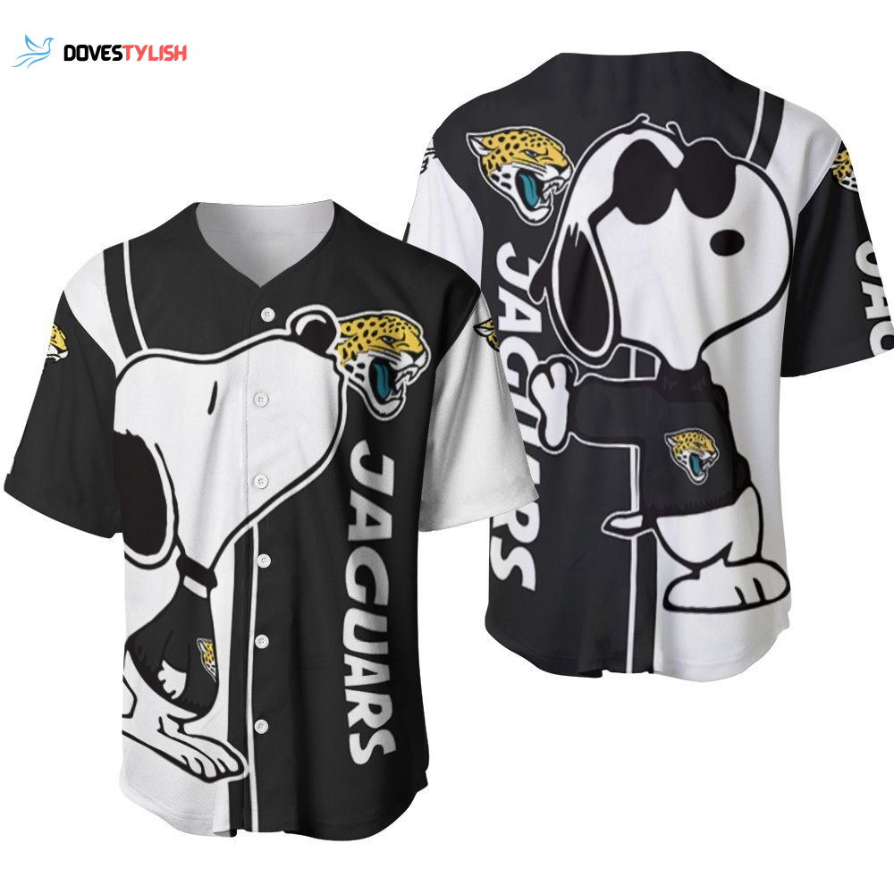 Jacksonville Jaguars Snoopy Lover Printed Baseball Jersey Jacksonville Jaguars Snoopy Lover Printed Baseball Jersey