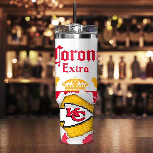 Kansas Ci Gift for Fans Chiefs NFL Corona Ex Gift for Fans Personalized S Gift for Fans  Gift for Fans 40Oz  Gift for Fans