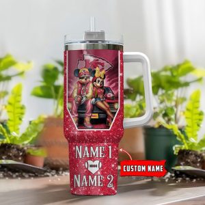 Kansas Ci Gift for Fans Chiefs NFL Mickey And Minnie Couple 40oz S Gift for Fans  Gift for Fans Cus Gift for Fans Name  Gift for Fans