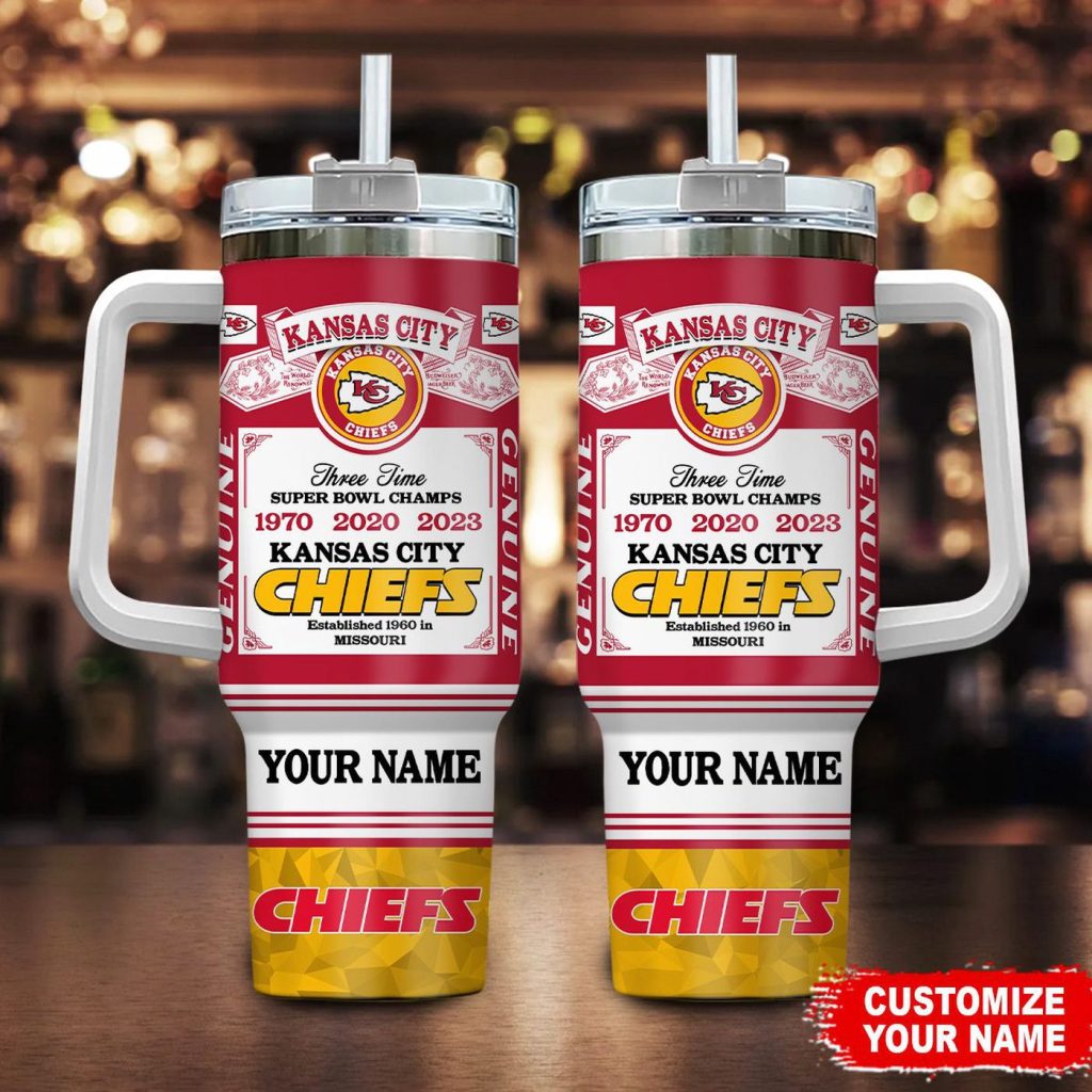 Kansas Ci Gift for Fans Chiefs NFL Super Bowl Champs Pride Personalized S Gift for Fans  Gift for Fans 40Oz  Gift for Fans