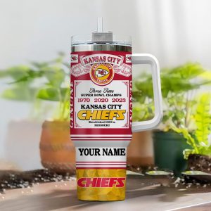 Kansas Ci Gift for Fans Chiefs NFL Super Bowl Champs Pride Personalized S Gift for Fans  Gift for Fans 40Oz  Gift for Fans