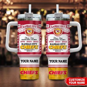 Kansas Ci Gift for Fans Chiefs NFL Super Bowl Champs Pride Personalized S Gift for Fans  Gift for Fans 40Oz  Gift for Fans