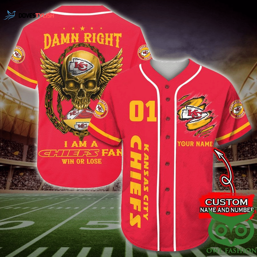 Kansas City Chiefs Personalized Baseball Jersey Kansas City Chiefs Personalized Baseball Jersey