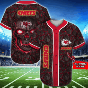 Kansas City Chiefs Personalized Baseball Jersey